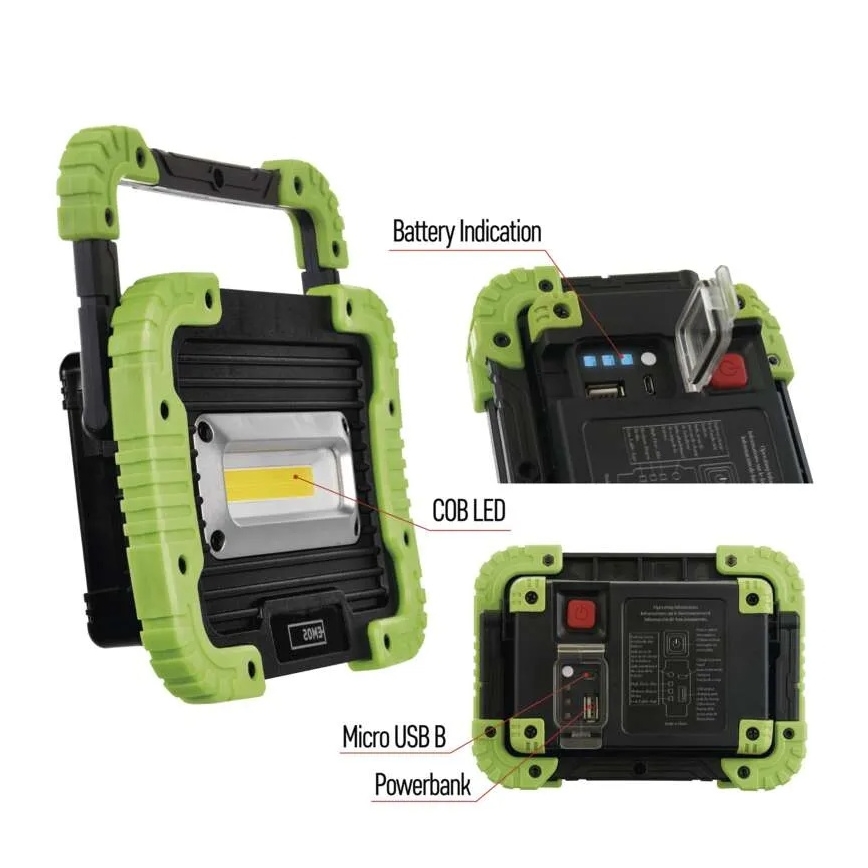 LED COB punjivi reflektor 3,7 V, 3000 mAh, IP44