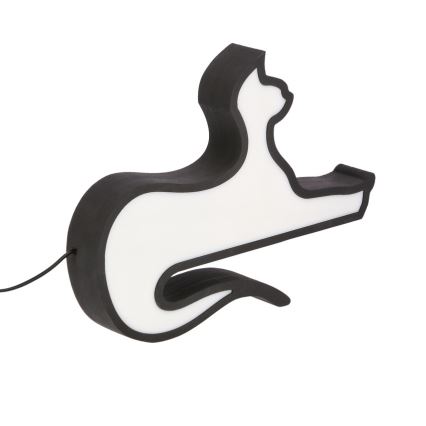 LED dečija stona lampa CAT LED/13W/230V crna