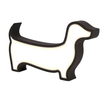 LED dečija stona lampa DOG LED/12W/230V crna