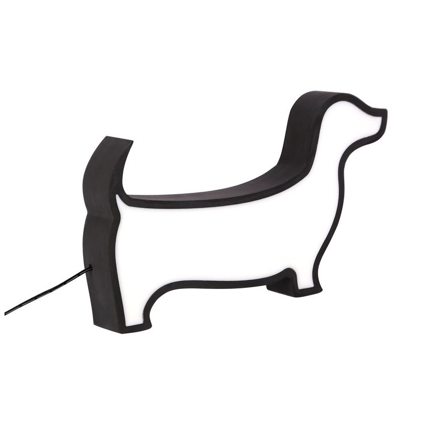 LED dečija stona lampa DOG LED/12W/230V crna