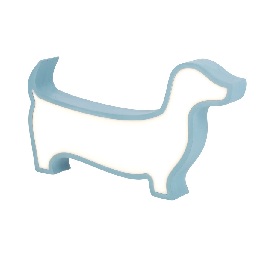 LED Dečija stona lampa DOG LED/12W/230V plava