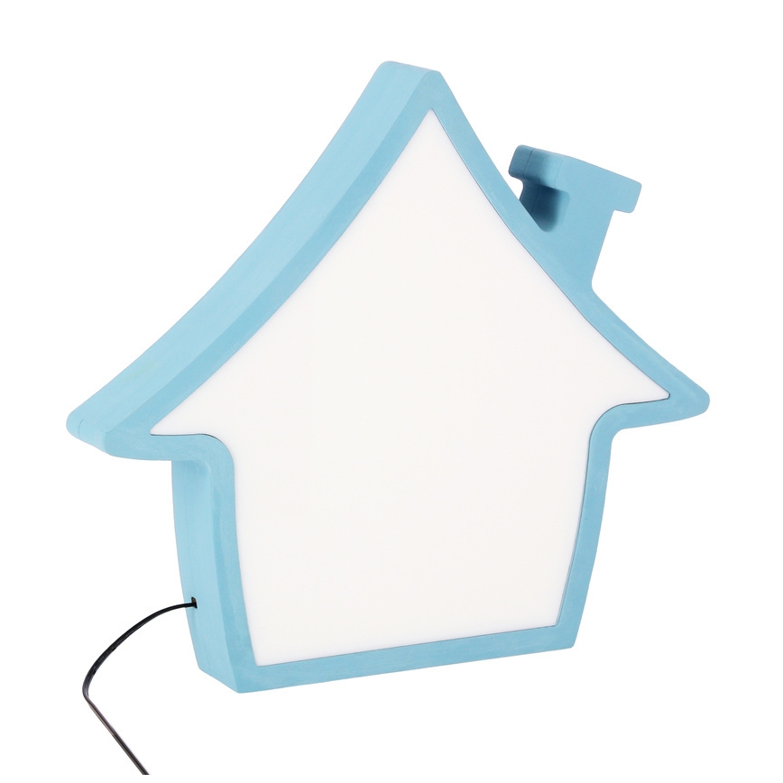 LED Dečija stona lampa HOUSE LED/10W/230V plava