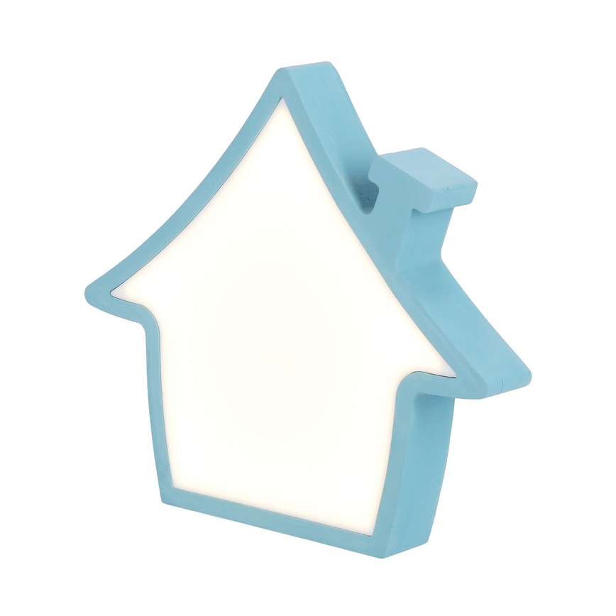 LED Dečija stona lampa HOUSE LED/10W/230V plava