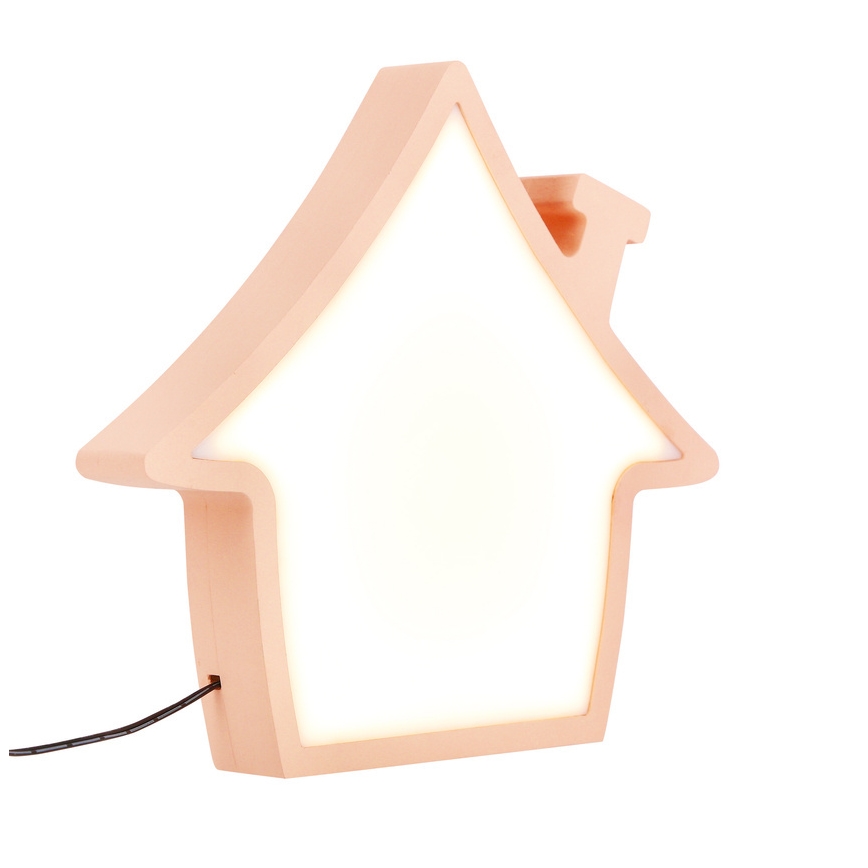 LED Dečija stona lampa HOUSE LED/10W/230V ružičasta