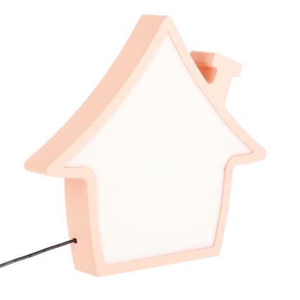 LED Dečija stona lampa HOUSE LED/10W/230V ružičasta