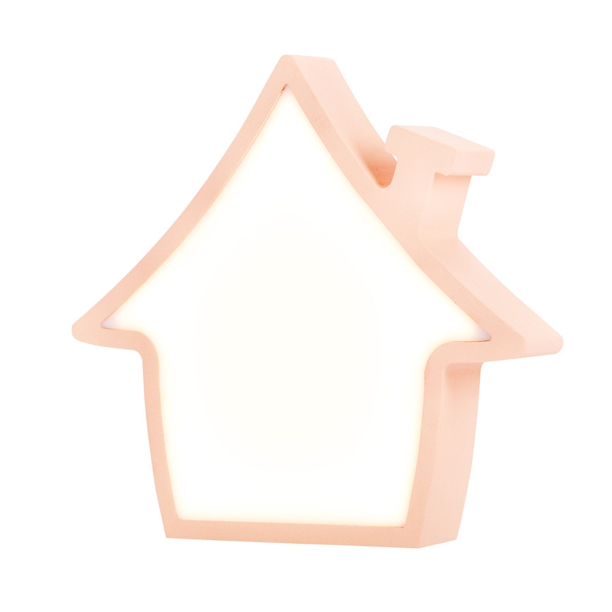 LED Dečija stona lampa HOUSE LED/10W/230V ružičasta