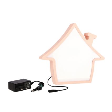 LED Dečija stona lampa HOUSE LED/10W/230V ružičasta
