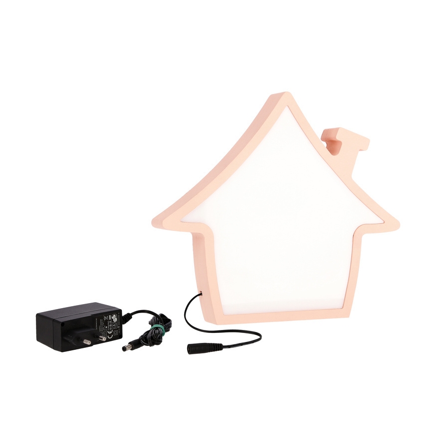 LED Dečija stona lampa HOUSE LED/10W/230V ružičasta