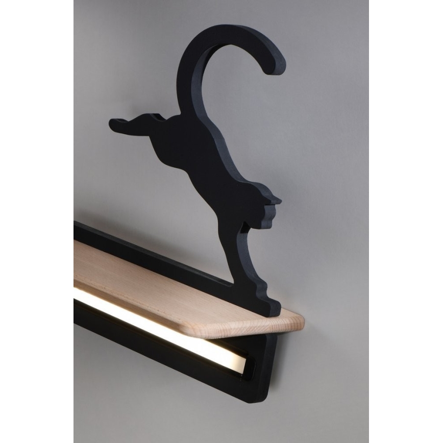 LED Dečje zidno svetlo sa policom JUMPING CAT LED/5W/230V,
