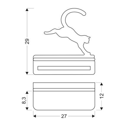 LED Dečje zidno svetlo sa policom JUMPING CAT LED/5W/230V,