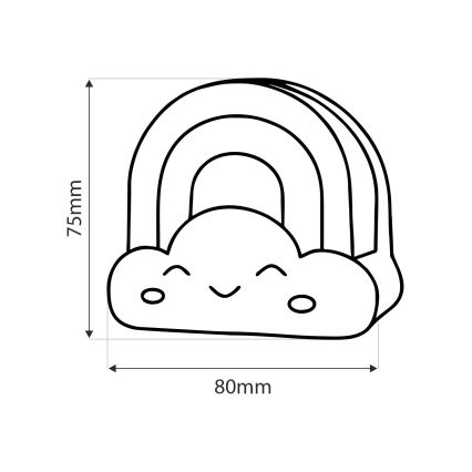 LED Dečije noćno svetlo LED/0,5W/230V duga