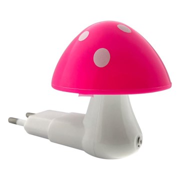 LED dečije noćno svetlo sa senzorom sumraka LED/0,5W/230V u obliku pečurke