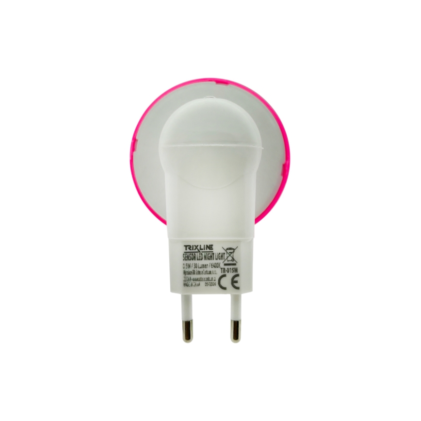 LED dečije noćno svetlo sa senzorom sumraka LED/0,5W/230V u obliku pečurke