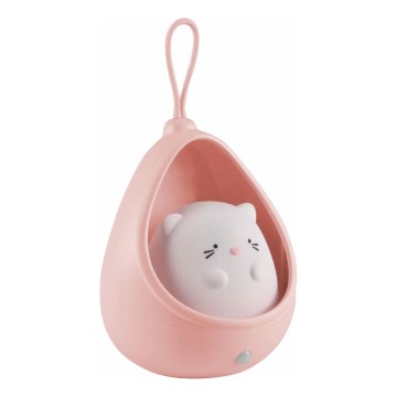 LED dečije orijentaciono svetlo sa senzorom KITTY LED/0,5W/5V USB 1200 mAh roze