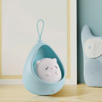LED dečije orijentaciono svetlo sa senzorom KITTY LED/0,5W/5V USB 1200 mAh plavo