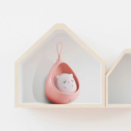 LED dečije orijentaciono svetlo sa senzorom KITTY LED/0,5W/5V USB 1200 mAh roze