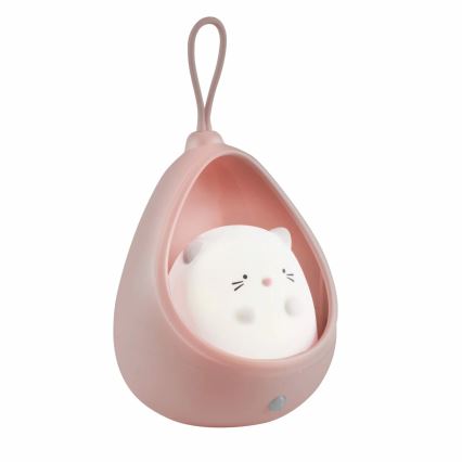 LED dečije orijentaciono svetlo sa senzorom KITTY LED/0,5W/5V USB 1200 mAh roze
