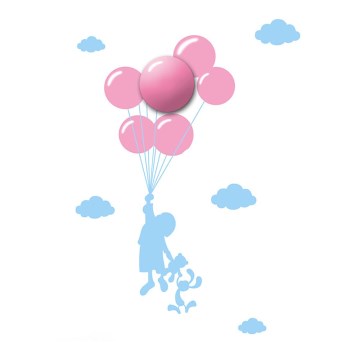 LED dečije zidno svetlo LED/1W/3xAAA balon