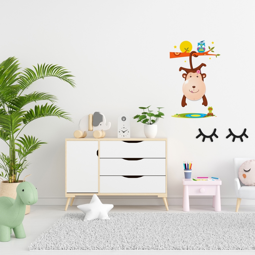 LED Dečije zidno svetlo MONKEY LED/0,6W/3xAAA