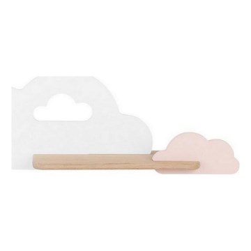 LED dečije zidno svetlo sa policom CLOUD LED/5W/230V belo/ružičasto,