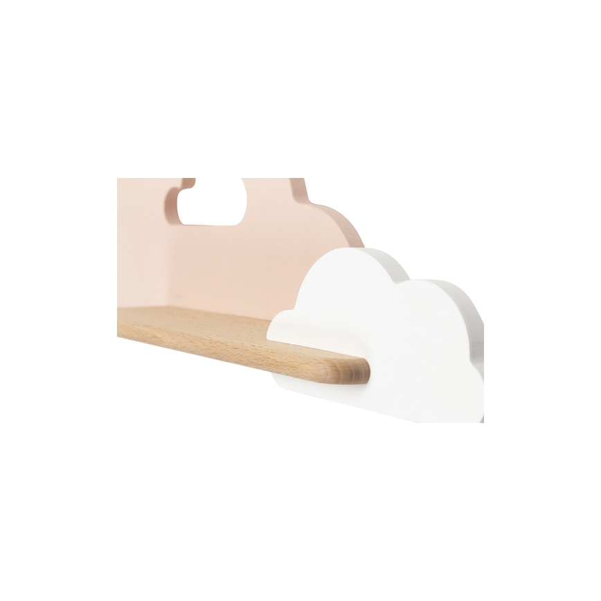 LED Dečije zidno svetlo sa policom CLOUD LED/5W/230V ružičasto/belo,