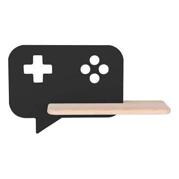 LED dečije zidno svetlo sa policom CONSOLE LED/5W/230V crno,