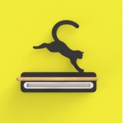 LED Dečije zidno svetlo sa policom JUMPING CAT LED/5W/230V,