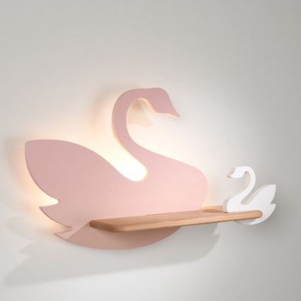 LED Dečije zidno svetlo sa policom SWAN LED/5W/230V,