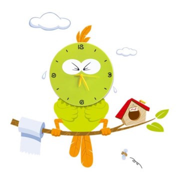 LED Dečije zidno svetlo sa satom LED/1W/3xAAA ptica