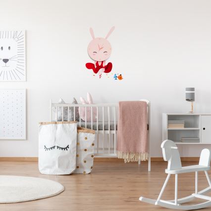 LED dečije zidno svetlo sa satom LED/1W/3xAAA zec