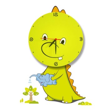 LED dečije zidno svetlo sa satom LED/1W/3xAAA zmaj