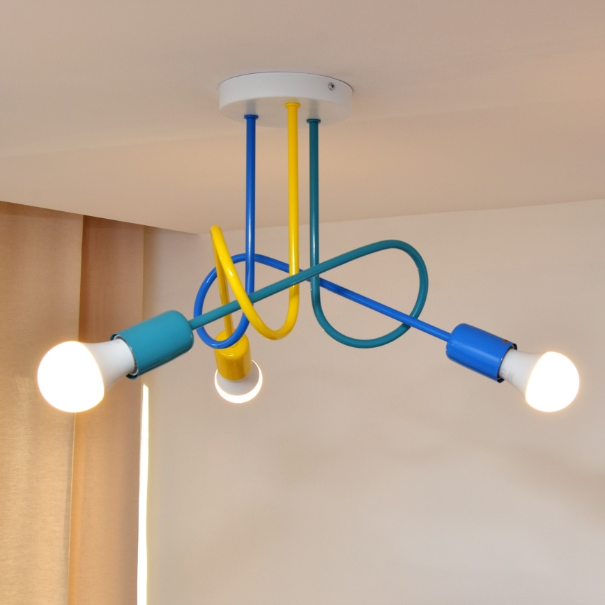 LED dečiji plafonski luster OXFORD 3xE27/15W/230V
