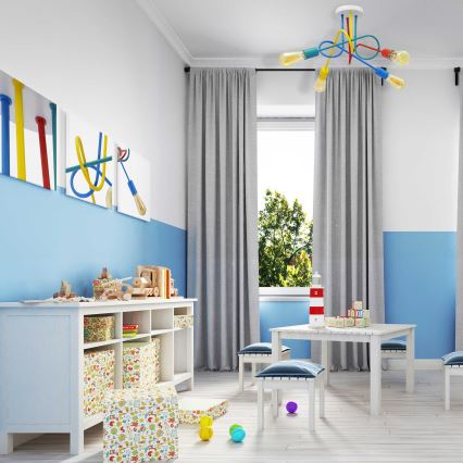 LED Dečiji plafonski luster OXFORD 4xE27/10W/230V