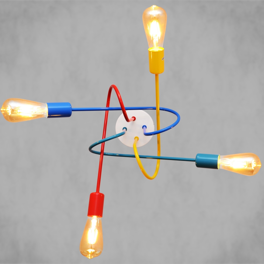 LED Dečiji plafonski luster OXFORD 4xE27/10W/230V