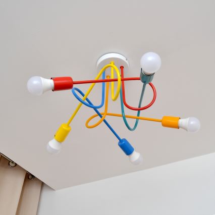 LED dečiji plafonski luster OXFORD 5xE27/15W/230V