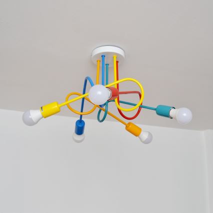 LED dečiji plafonski luster OXFORD 5xE27/15W/230V