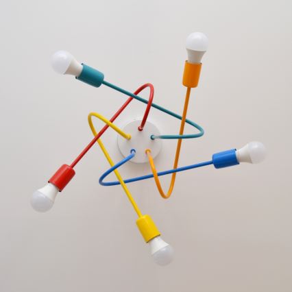 LED dečiji plafonski luster OXFORD 5xE27/15W/230V