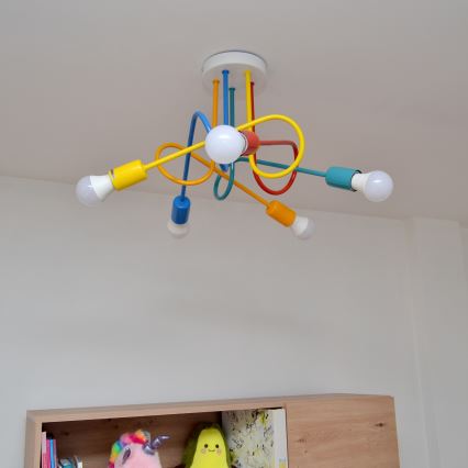 LED dečiji plafonski luster OXFORD 5xE27/15W/230V