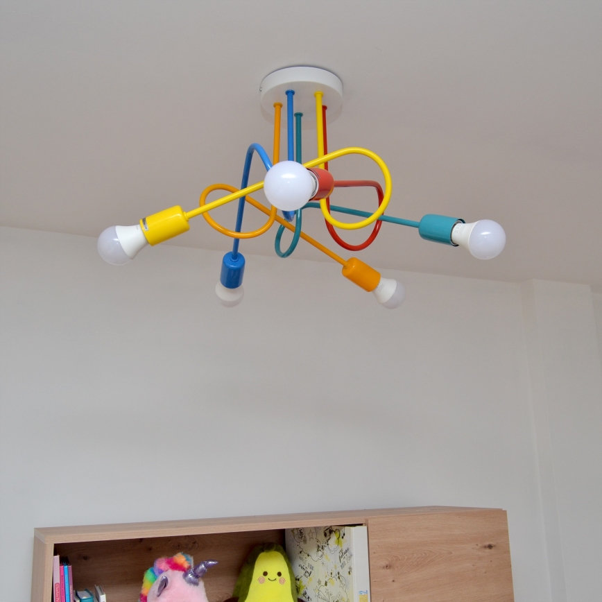 LED dečiji plafonski luster OXFORD 5xE27/15W/230V