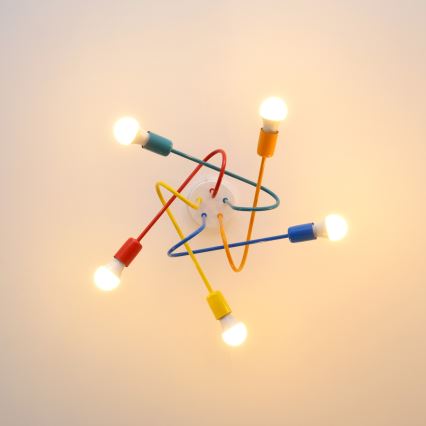 LED dečiji plafonski luster OXFORD 5xE27/15W/230V