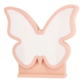 LED Dečja stona lampa BUTTERFLY LED/14W/230V ružičasta
