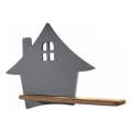 LED dečje zidno svetlo sa policom HOUSE LED/4W/230V siva/drvo,