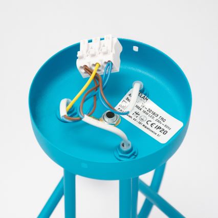 LED dečji plafonski luster OXFORD, površinski montiran, 3xE27/15W/230V, plavi