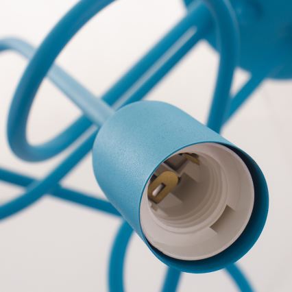 LED dečji plafonski luster OXFORD, površinski montiran, 3xE27/15W/230V, plavi