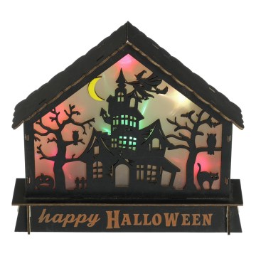 LED dekoracija HALLOWEEN LED/2xAA/višebojno ukleta kuća