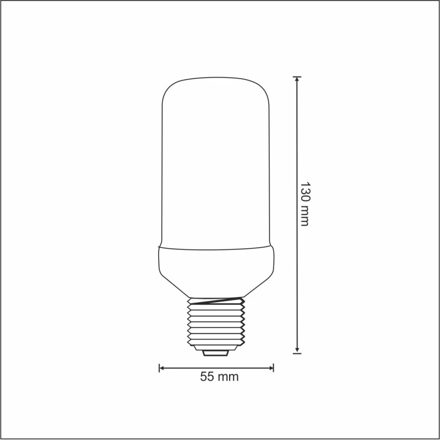 LED dekorativna sijalica FLAME T60 E27/3W/230V 1400K