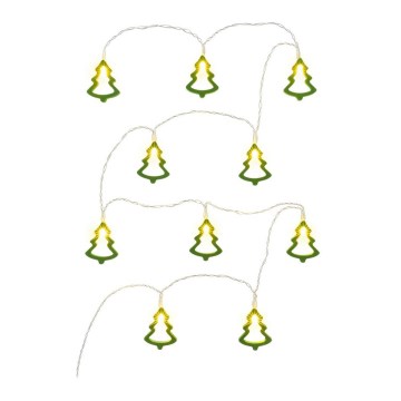 LED Dekorativni lanac 10xLED/2xAA 1,6m toplo bela