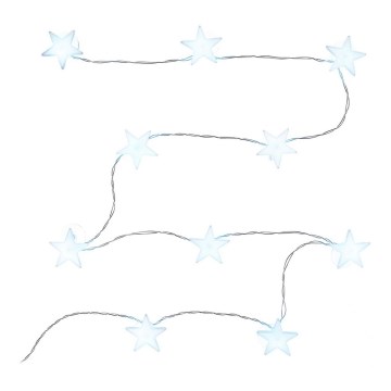 LED dekorativni lanac sa ventuzama 10xLED/2xAA 1,8m hladno-bela