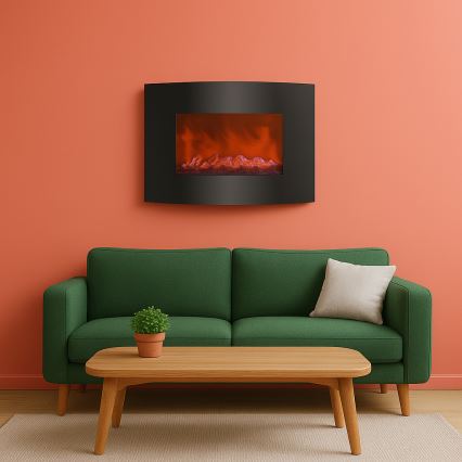 LED električni kamin sa grejanjem LED/2000W/230V + daljinski upravljač