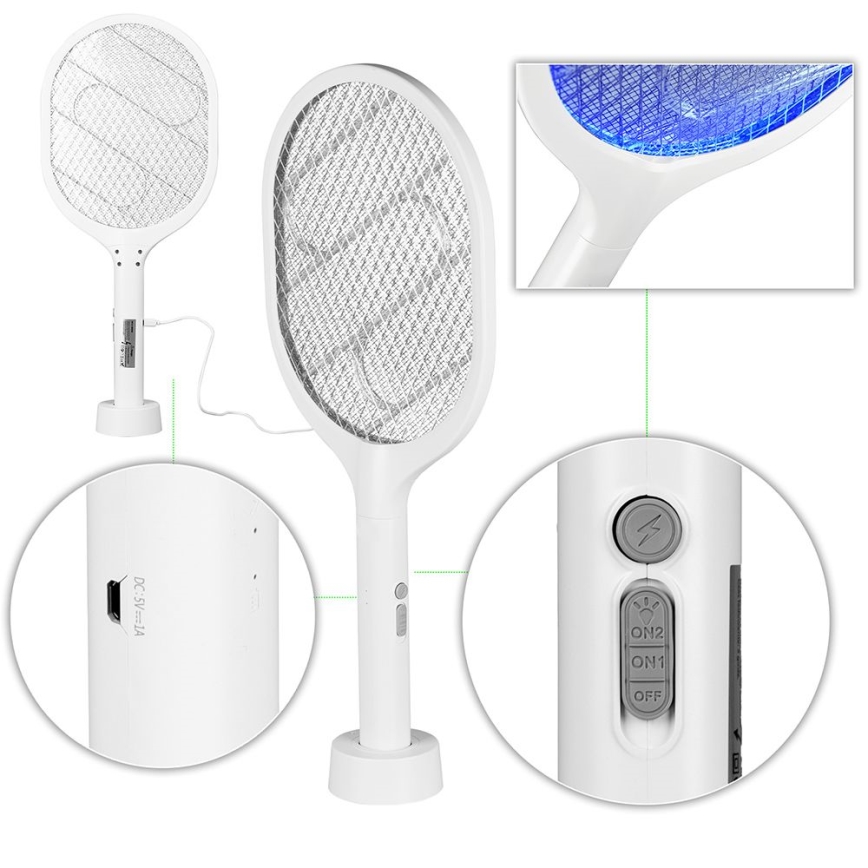 LED električni lapač insekata 2 u 1 800 mAh/5V
